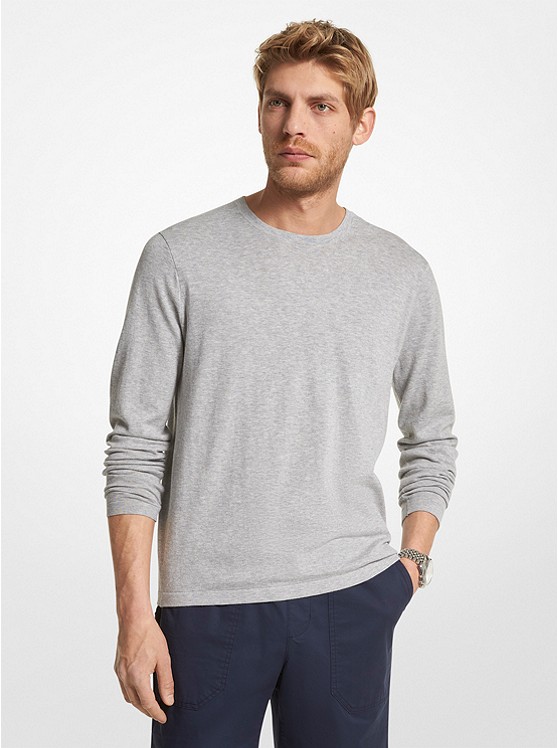 Tricot col rond en jersey de coton