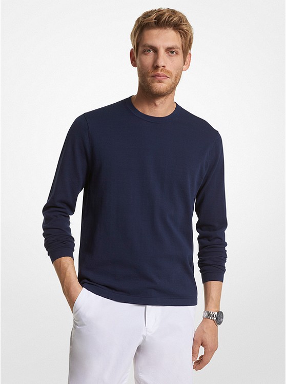 Tricot col rond en jersey de coton
