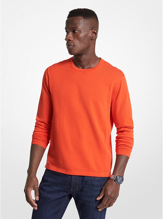Tricot col rond en jersey de coton