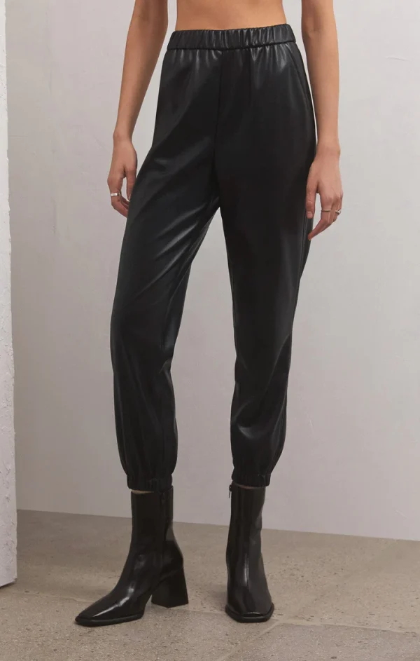 Pantalon similicuir Z Supply Lenora Jogger ZP234348