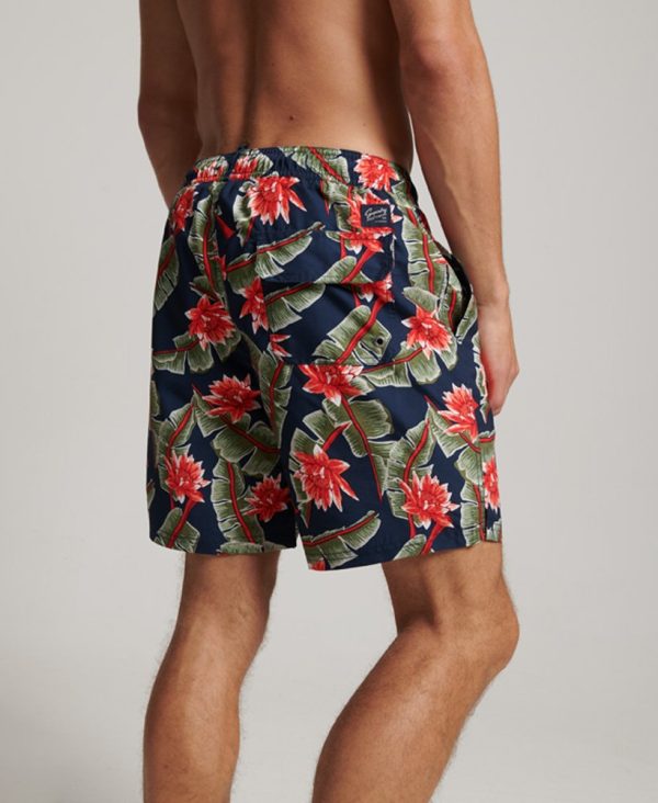 Short de bain hawaïen recyclé imrpimé