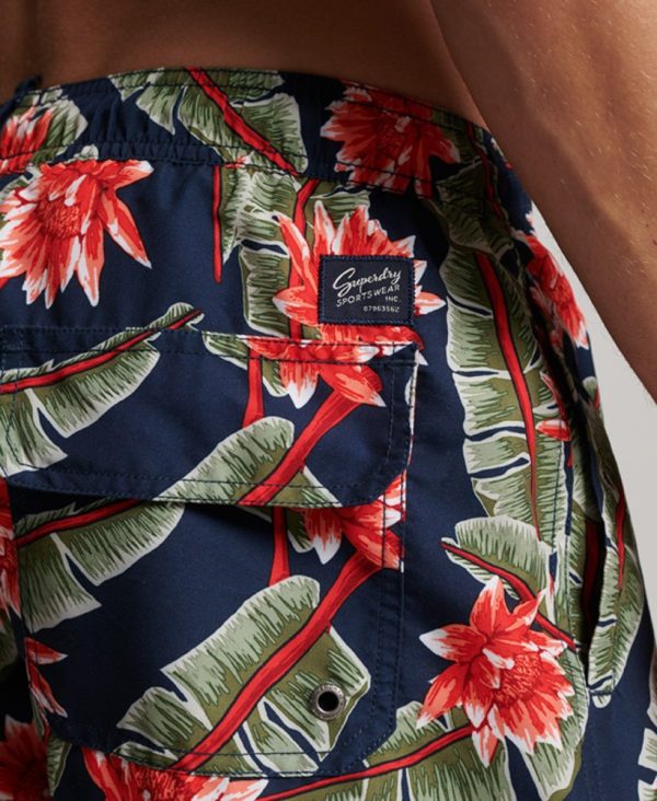 Short de bain hawaïen recyclé imrpimé