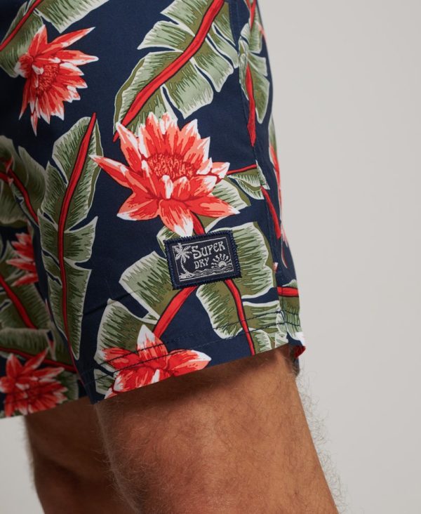 Short de bain hawaïen recyclé imrpimé