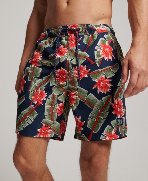 Short de bain hawaïen recyclé imrpimé