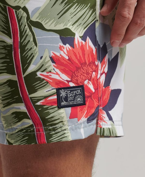 Short de bain hawaïen recyclé imrpimé