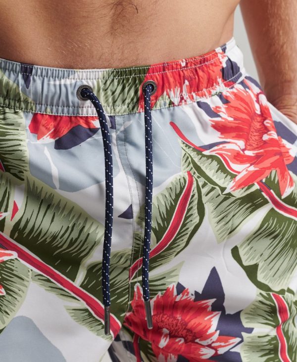 Short de bain hawaïen recyclé imrpimé