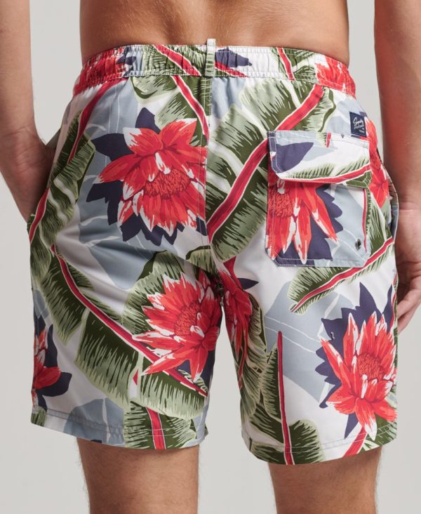 Short de bain hawaïen recyclé imrpimé