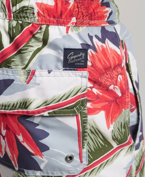 Short de bain hawaïen recyclé imrpimé