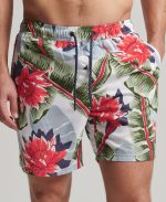 Short de bain hawaïen recyclé imrpimé