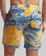 Short de bain hawaïen recyclé imrpimé