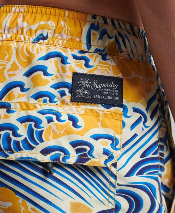 Short de bain hawaïen recyclé imrpimé
