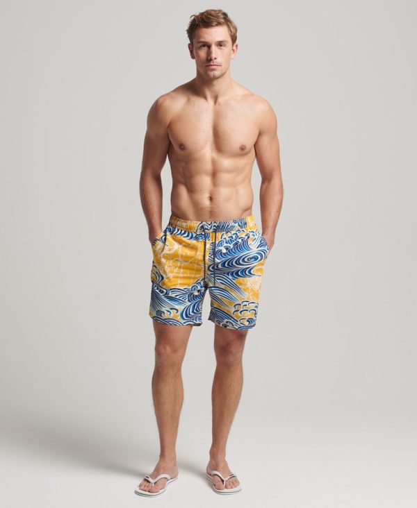 Short de bain hawaïen recyclé imrpimé