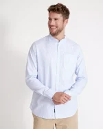 Chemise tissée à col cheminée Jan  S41301