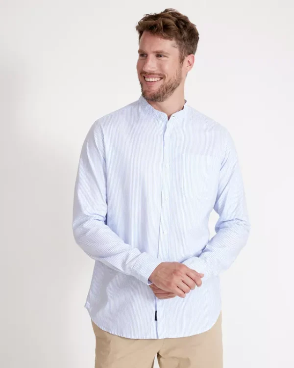 Chemise tissée à col cheminée Jan  S41301