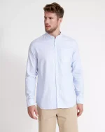 Chemise tissée à col cheminée Jan  S41301