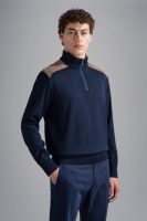 Pull Paul & Shark  en laine avec détails en velours