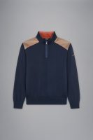 Pull Paul & Shark  en laine avec détails en velours