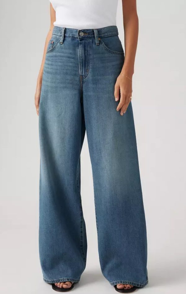 Jean Levi's XL Baggy Straight en lin et denim