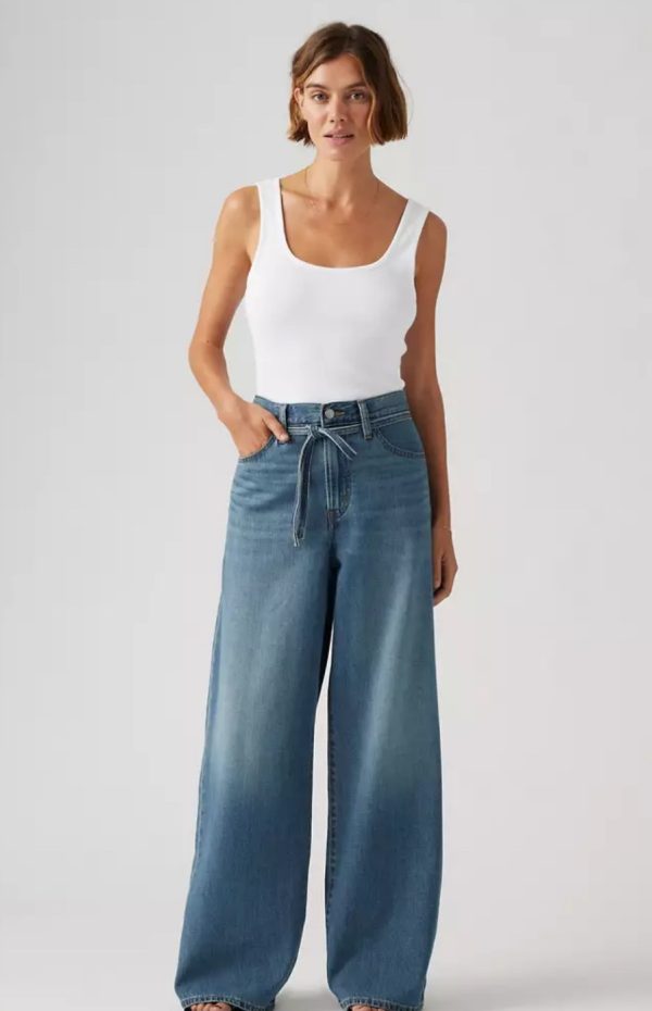 Jean Levi's XL Baggy Straight en lin et denim