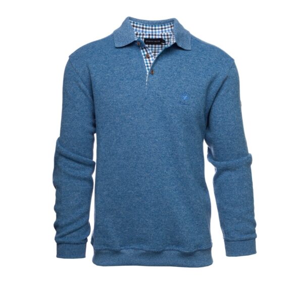 Chandail Ethnic Blue Polo Signature