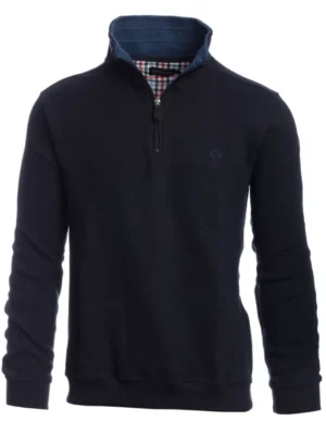 Chandail Ethnic Blue à col zippé SIGNATURE