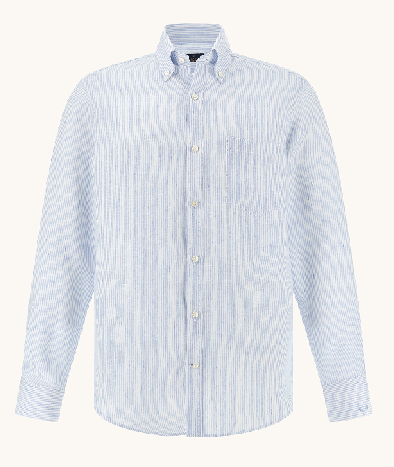 Chemise rayée en lin Paul & Shark Soffio Linen 26413076CF