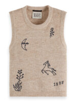 Débardeur en tricot col rond Scotch & Soda Embroidered U9A01079T