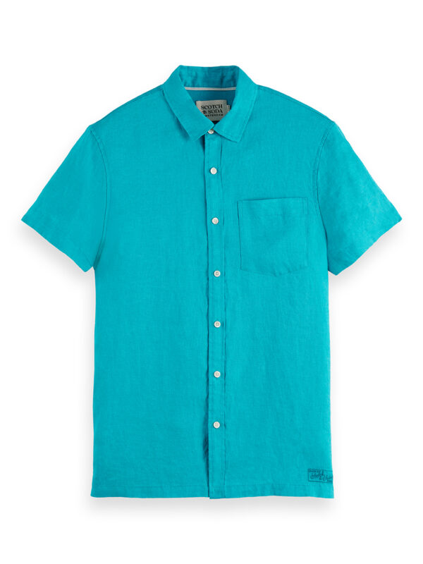 Chemise en lin à manches courtes Scotch & Soda 184341