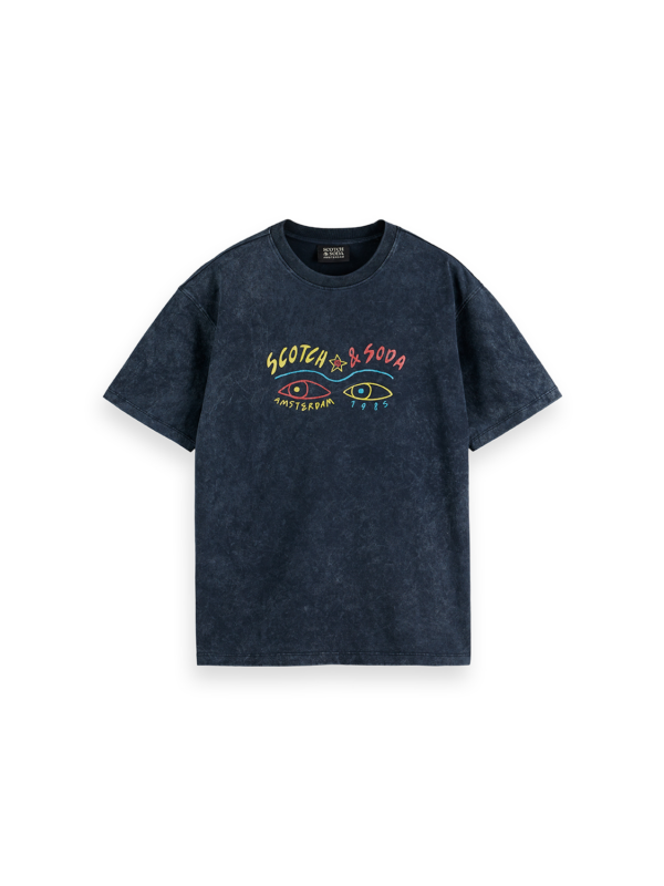 T-shirt Scotch & Soda Front Artwork  Snow-Washed 183199